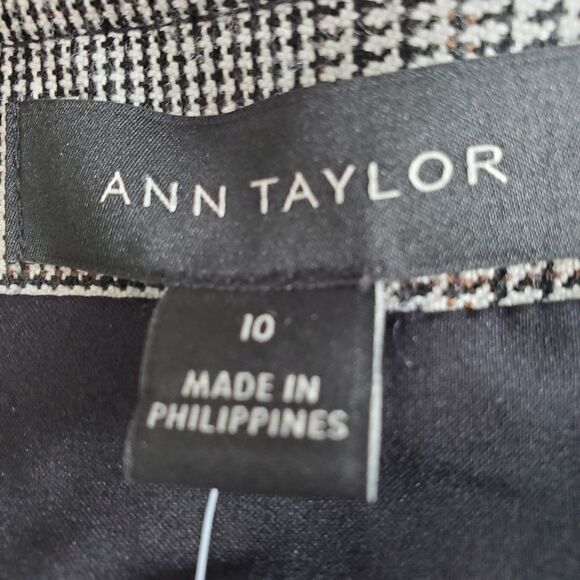 ANN TAYLOR Plaid Peplum Flare A-Line Lined Skirt Size 10 NWT - Picture 4 of 7